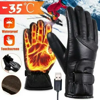 

1 Pair USB Electric Heated Gloves Winter Motorcycle Motorbike Heated Glove Warm USB Electric Waterproof Thicken Outdoor Gloves