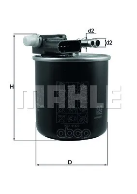 Фильтр Топливный Mb W204/212/X164/204/W164/906 Cdi 10- Mahle/Knecht Kl911 Mahle/Knecht арт. KL911