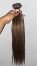 Hueso recto Highligh mechones con cierre brasileño extensiones de pelo ondulado mechones con cierre extensiones de cabello humano mechones con cierre cabello Remy