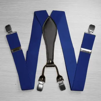 

Suspenders for trousers wide (3.5 cm, 4 clips, blue) 53721
