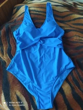 One-Piece Swimsuit Beachwear Monokini Swim-Wear Retro Vintage Solid Slim Women LI-FI