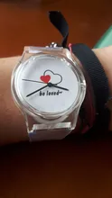 UTHAI CQ69-reloj deportivo de cuarzo para niños y niñas, reloj de pulsera transparente con dibujos animados, color Simple