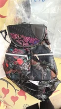 Mochila mujer de Piel y Textil Estamping Unica Tamaño ideal Uso diario