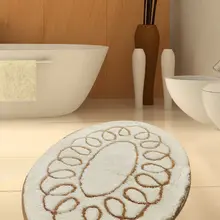 Коврик для ванной | коврик для ванной нескользящие Противоскользящие коврики сапфировый экрю 60X100 см