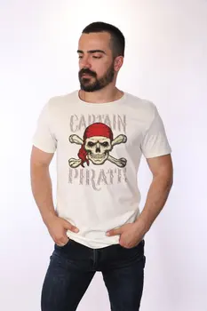 

Angemiel Wear Captain Pirate Cotton White Men 'S T-Shirt