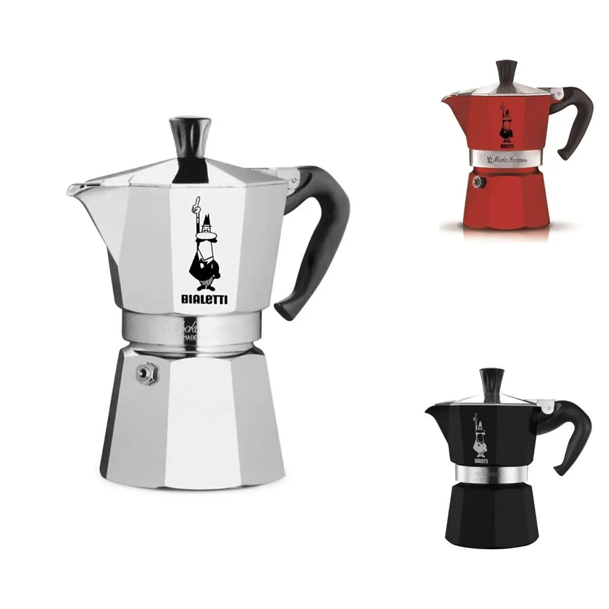 Bialetti 6 Cup Moka Hob Espresso Coffee Maker & Perfetto Coffee Gift Set