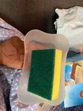 Dispensador de detergente líquido 2 en 1, caja de jabón líquido con prensa, organizador de bomba con esponja, herramienta de cocina, suministros de baño