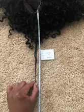 LUFFY-Peluca de cabello humano rizado sin pegamento para mujeres negras, hecha a máquina con flequillo, pelo brasileño Remy con densidad de 200%