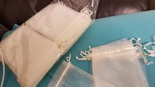 Paquete de joyería Organza, bolsa de regalo de fiesta, boda, cumpleaños y Navidad, 5x7, 7x9, 9x12, 10x15 cm, 100 uds.