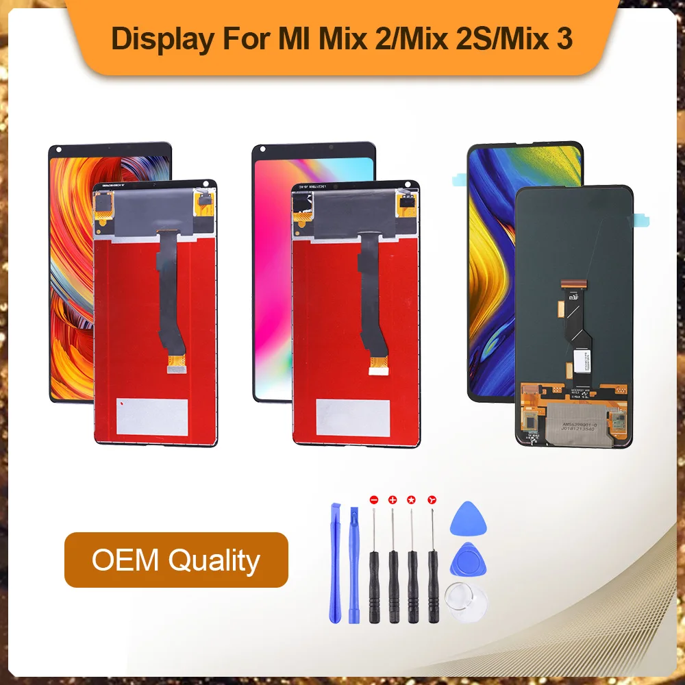 ЖК-дисплей OLED для Xiaomi Mi Mix 2 2S 3 с сенсорным экраном и дигитайзером в сборе сменный