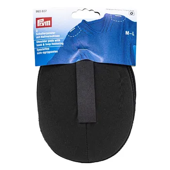 

993837 shoulder pads with Velcro (M-L), Raglan, black, 115*150*11mm, cat./5 pairs, Prym
