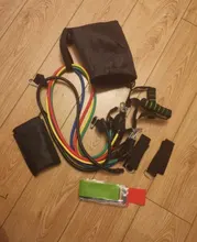 Banda con tubos de resistencia para Fitness, cuerda de tracción elástica para gimnasio y Yoga, expansor de entrenamiento, anclaje de puerta con asa y correa para el tobillo, 11 unidades