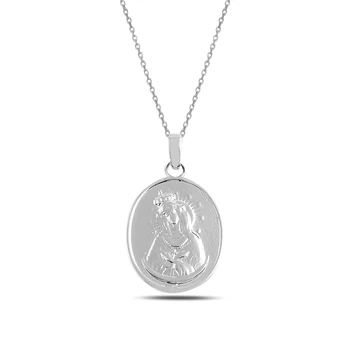 

Silver Virgin Mary Main Necklace