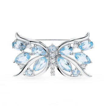 

Silver brooch with Topaz and cubic zirconia sunlight sample 925