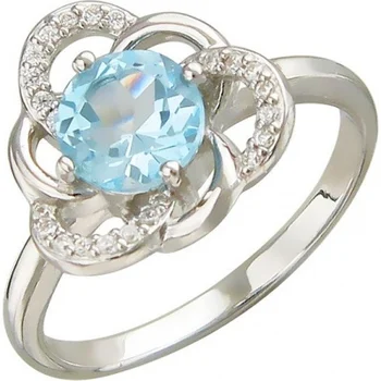 

Esthete ring with Topaz and cubic zirconia