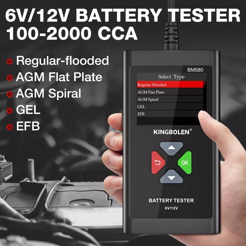 Отзыв о товаре Автомобильный тестер батареи KINGBOLEN BM580 12V 6V CCA Circut тестер Cranking зарядка инструменты BM550 Автомобильный анализатор батареи от пользователя E***h