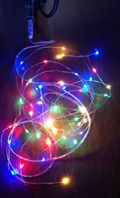 Light-String Decoration Garland Courtyard-Lamp Christmas-Lights Fairy LED Bedroom Garden