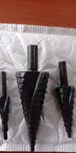 3 unids/set 4-32MM HSS cobalto paso Broca escalonada de nitrógeno de alta velocidad de acero en espiral por Cono de Metal vástago triangular agujero