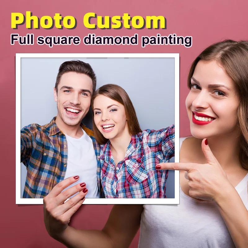 Personalización de foto, pintura de mosaico de diamantes bordado, cuadro con imagen completa de diamantes de imitación, decoración del hogar, punto de cruz, regalo para Padres