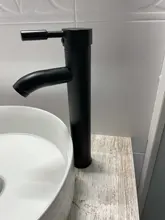 Basin Sink Faucet Mixers Mounted Deck Single-Hole-Tap Hot-Cold-Water-Tap Brass Bathroom