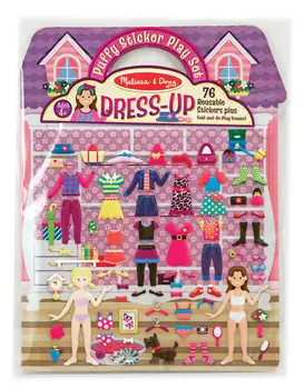 

Reusable Puffy Stickers-dress-UP M & D toy store Melissa & Doug