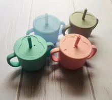 Fuente de alimentación de bebé, tazas para bebé, tazas para bebé, de silicona, a prueba de fugas