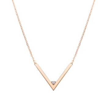 

Gold necklace with diamonds sunlight sample 585