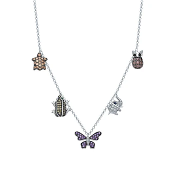 

Silver necklace with cubic zirconium sunlight sample 925