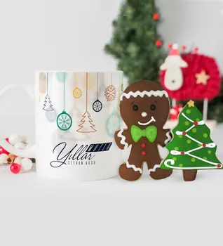 

Personalized Christmas Theme Mug and Handmade Royal Icing Cookie Set-29