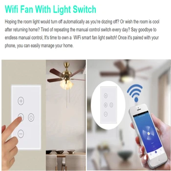 

Smart Life Switch Glass Touch Panel Voice Remote Control Wireless Wall Lamp Fans Switches For Alexa Smart Google Home Smart Life