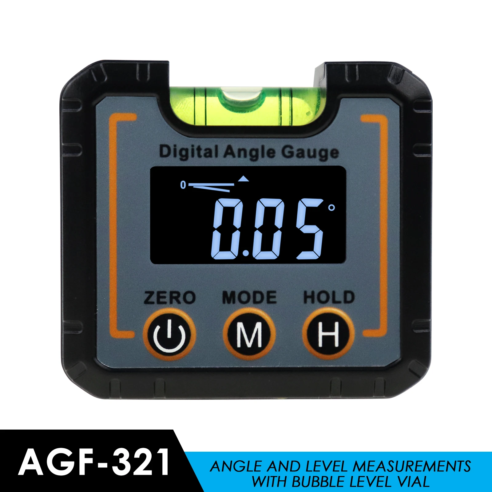 Digital Level Angle Finder Bevel Box Magnetic Base 360deg (4 x 90deg) Inclinometer Protractor Gauge Tilt Direction Indicator