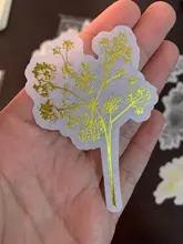 Diario Vintage decorativo, 60 hojas/paquete, diario dorado, Calaveras, flores, pegatinas de plantas, álbum de recortes, papelería de escamas