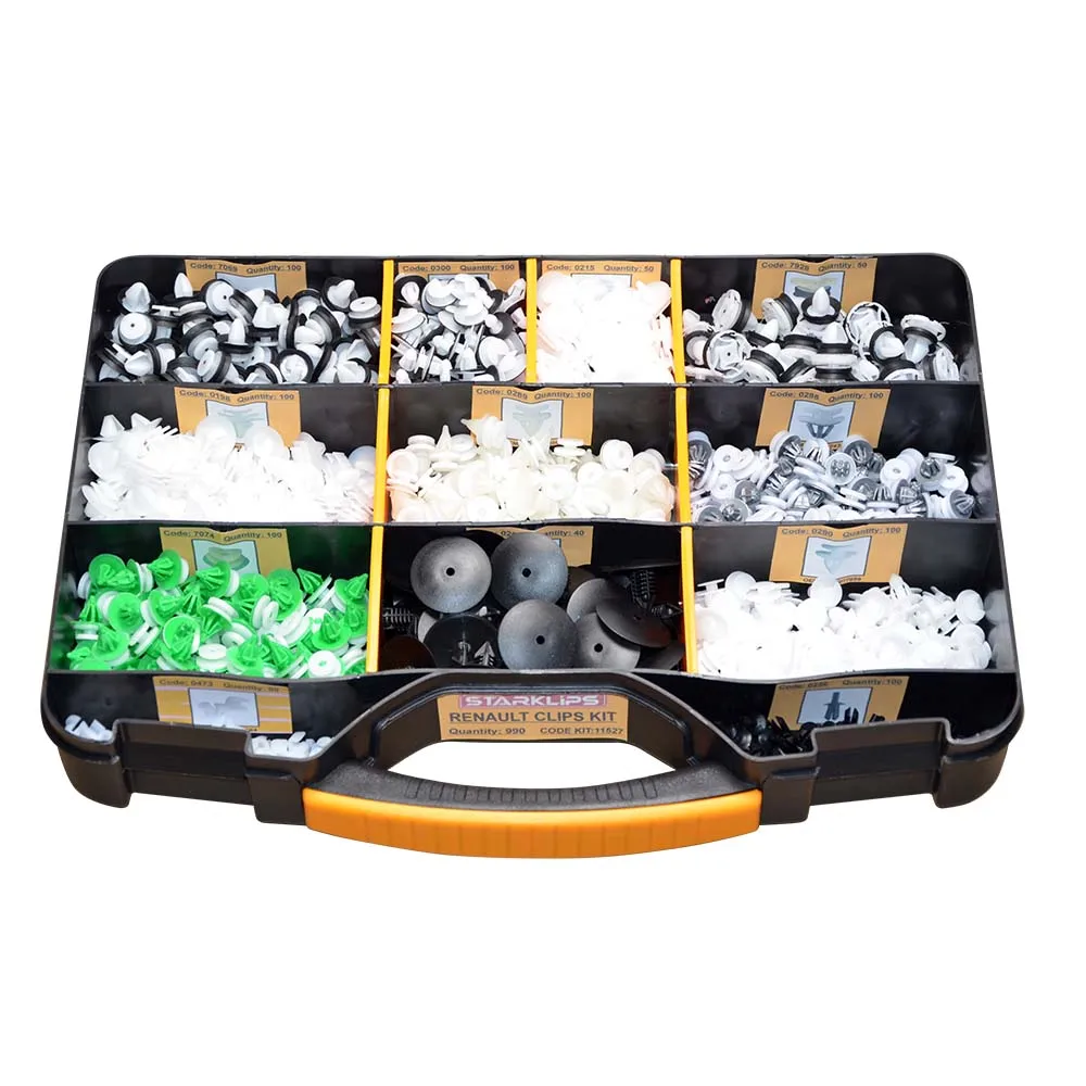 

Renault Clips Bag of Universal 990 Parts + Car fastener for-Push Pin-Trim Rivet