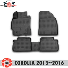 Коврики для Toyota Corolla 2013~ ковры Нескользящие полиуретановые грязезащитные внутренние аксессуары для стайлинга автомобилей
