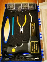 Grapadora caliente de 50W para reparación de parachoques de coche, máquina de soldadura de plástico, grapadora para reparaciones, soldadura, EU/US