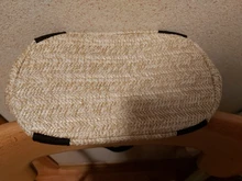 Bolso de paja de gran capacidad para mujer, canasta tejida hecha a mano, para playa, estilo bohemio, de lona, 2020