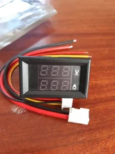 Mini Digital voltímetro amperímetro DC 100V 10A Panel Amp voltios medidor de corriente de voltaje Detector comprobador de 0,56 de doble LED pantalla Auto