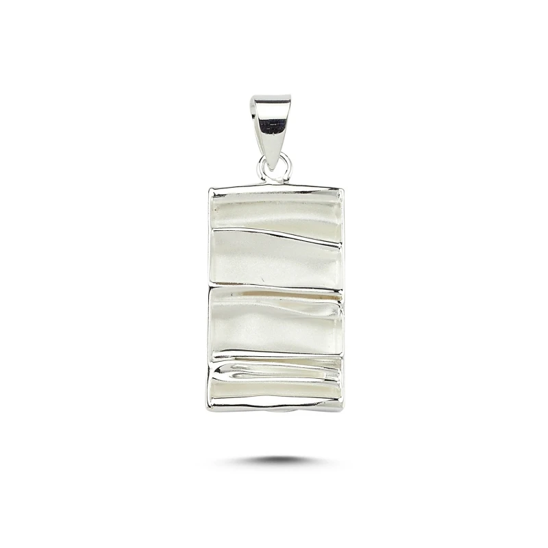 

Armagano Sterling Rectangular Wrinkled Pendant