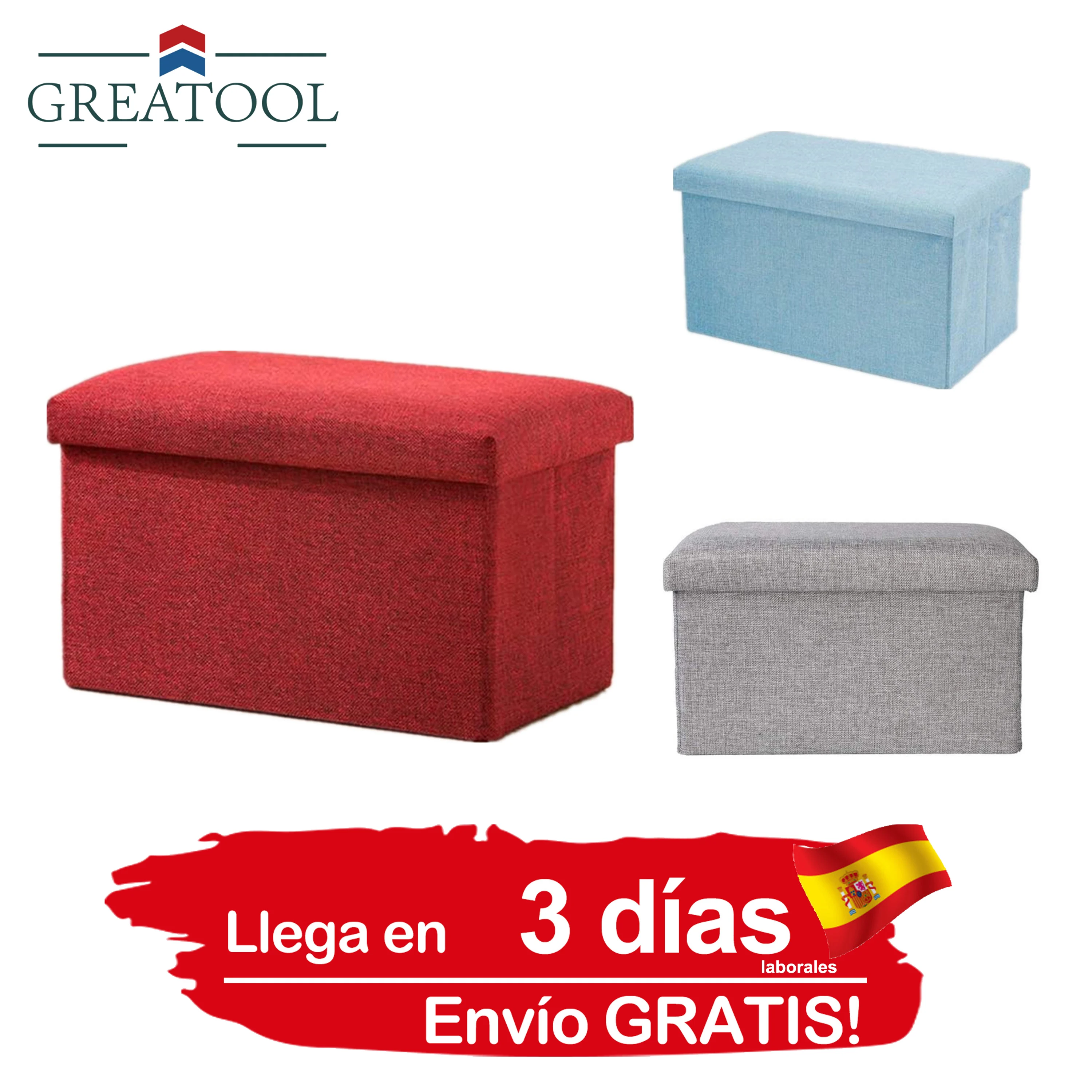 Puff Baul Plegable 38x38x38 cm/Taburete Almacenaje Tapizado de Textil Tela  Óptica Lino per Almacenamiento y Reposapiés - Asiento Silla Decorativ -  AliExpress