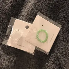 Anillo de cuentas de cristal de varios colores para mujer y niña, joyería para mujer y niña, Coreano hecho a mano elástica, anillos de fiesta apilados