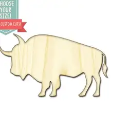 1 вырезанная древесина буйвола-на заказ Выберите свой размер-лазерная резка Деревянные Художественные товары для рукоделия Настенный декор свадебный детский DCS0080