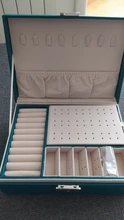 Caja de almacenamiento de joyas de cuero PU, embalaje multifunción portátil de estilo europeo con cajón, regalo de invierno