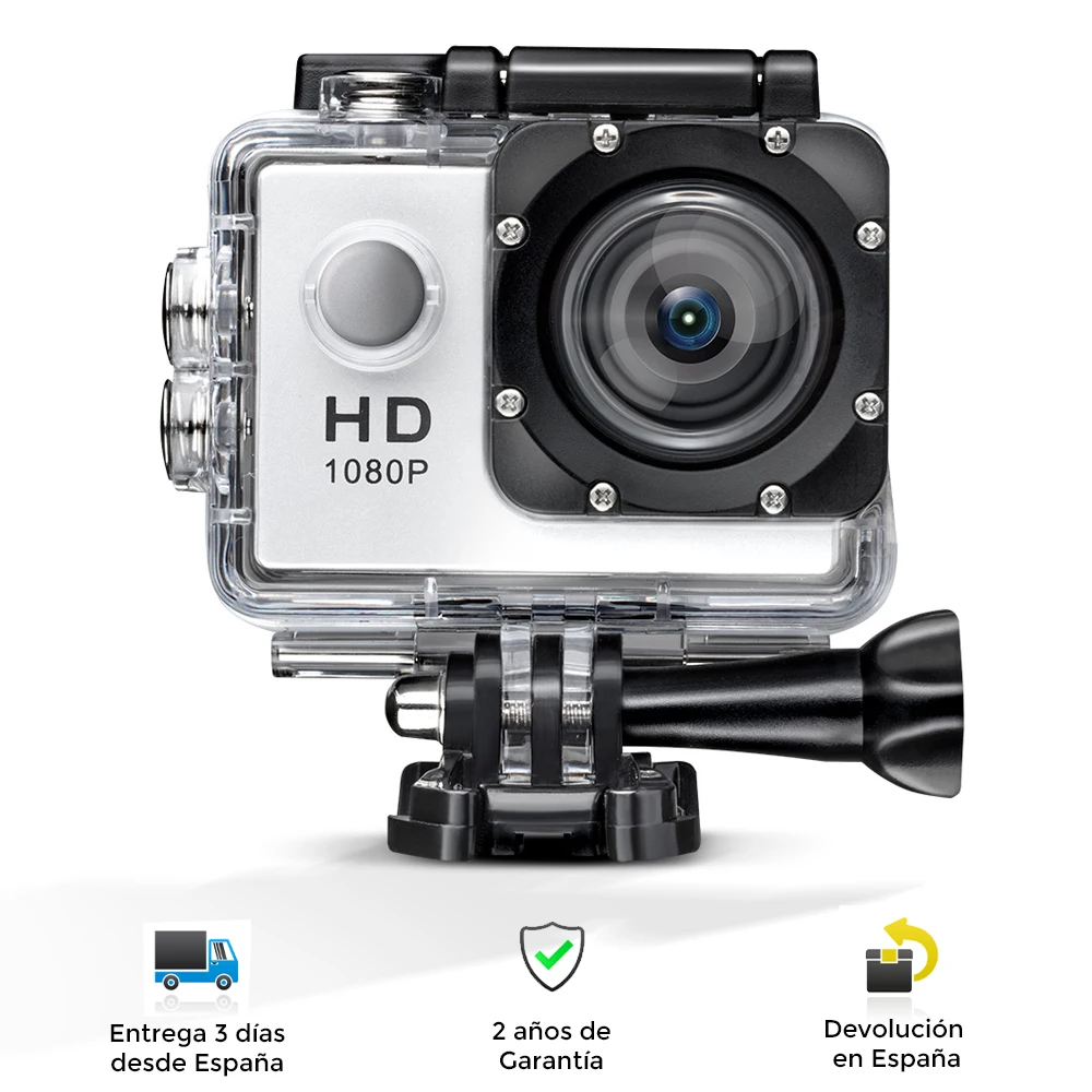 Camara deportiva, 1080HD, Full HD, impermeable, portatil, 2.0, gran angular, carcasa 30m, accesorios, nadar, correr, ciclismo, camara deportiva, camara de fotos, camara - AliExpress