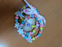Pulsera de madera con perlas de imitación Multicolor de 12 estilos para niños, pulsera de moda para niñas, proveedor de decoración de joyería