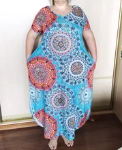 Lady Dresses Short-Sleeve Floral Maxi Sexy Women Plus-Size Casual 5XL Summer