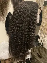 RESHINE-Peluca de pelo rizado de Mongolia, cabello humano con encaje frontal 13x4, 180%, 13x6, cierre de encaje rizado, prearrancado