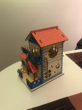 Hamster Hideout Wooden Hut Small Animals Double Layer Villa Rat Room House Cage 50JD