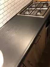 Waterproof Wallpaper Wood-Grain Self-Adhesive Kitchen-Cabinets Countertops Black Marble