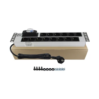 

Amp Connect PDU 19 ''2U 14 WAY GERMANY TYPE (DIN49440) SOCKET CIRCUIT BREAKER CONNECTED ALUMINIUM PROFILE FRAME PDU