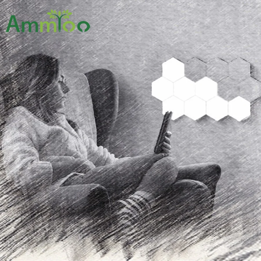 

Honeycomb Quantum Novelty Light Creative Light Touch Wall Lamp Quantum Hexagonal Led Magnetic Light Modular Assembly Night Light